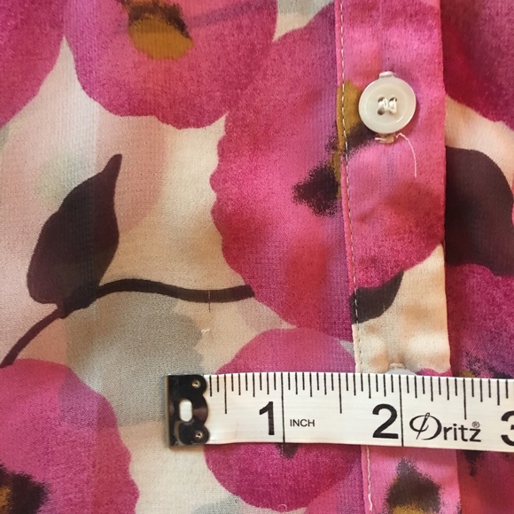 LUSH Pink Floral Collared Sleeveless Blouse Tank - Picture 12 of 12